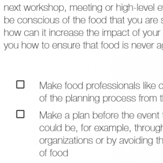 Nordic Food Event checklist